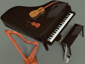 musical instruments 3D Model