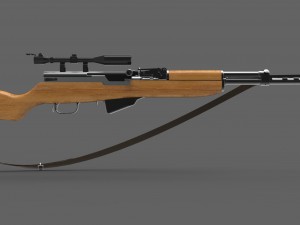 semi-automatic rifle with optical sight Model 3D