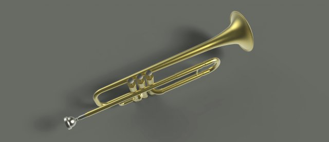 trumpet Model 3D .c4d .max .obj .3ds .fbx .stl .blend 