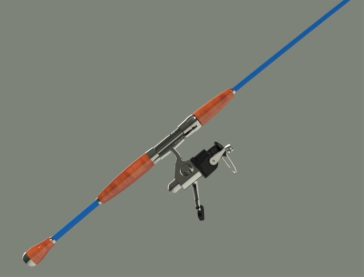 fishing rod 3D Model .c4d .max .obj .3ds .fbx .stl .blend