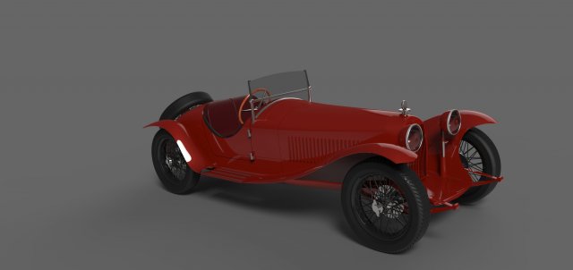 alfa romeo 8c 2300 mm spyder 1931 Modelo 3D .c4d .max .obj .3ds .fbx .stl .blend 
