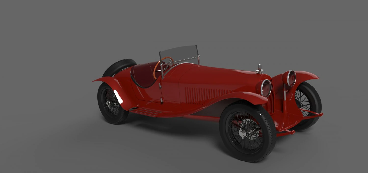 alfa romeo 8c 2300 mm spyder 1931 3D Model .c4d .max .obj .3ds .fbx .stl .blend 