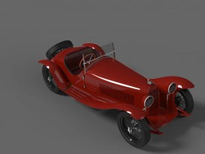 alfa romeo 8c 2300 mm spyder 1931 3D Model
