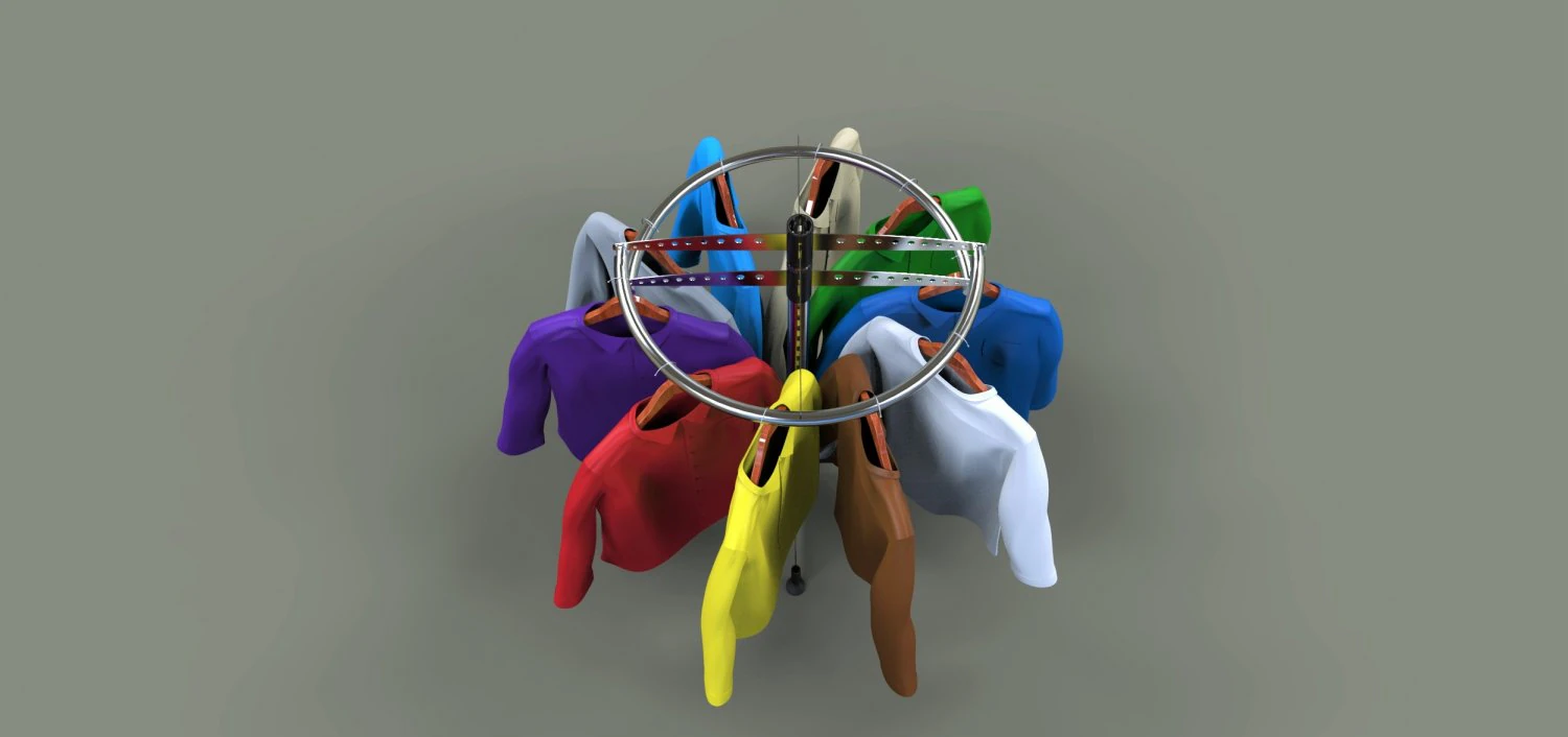 clothes stand 3D Model .c4d .max .obj .3ds .fbx .stl .blend 