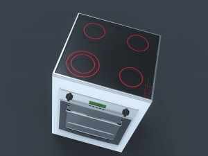 electric stove 3D 모델