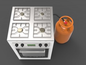 gas stove Modelo 3D