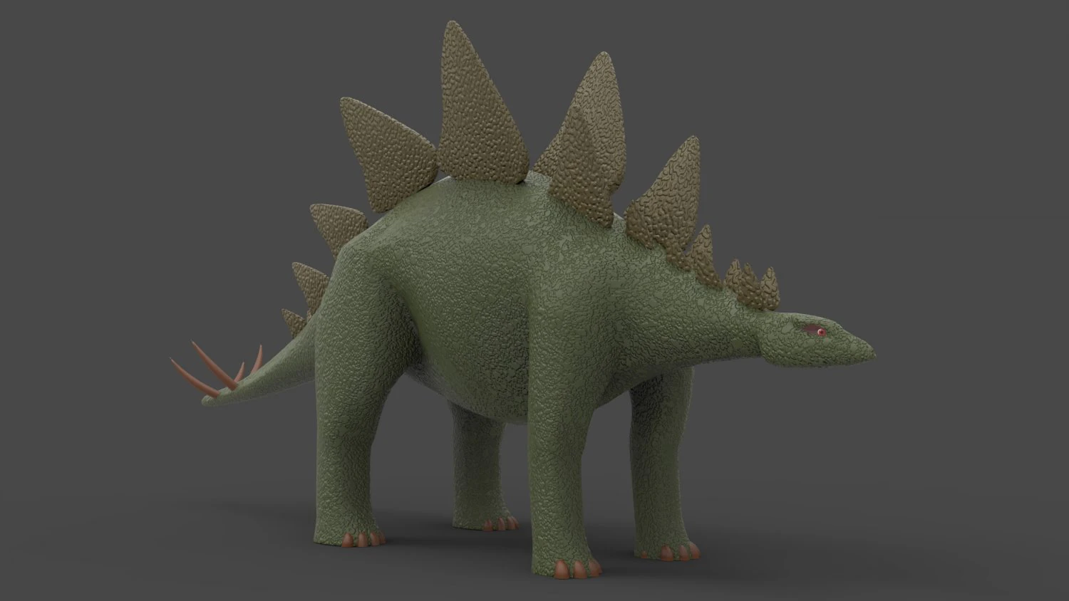 stegosaurus 1 3D Model .c4d .max .obj .3ds .fbx .stl .blend 