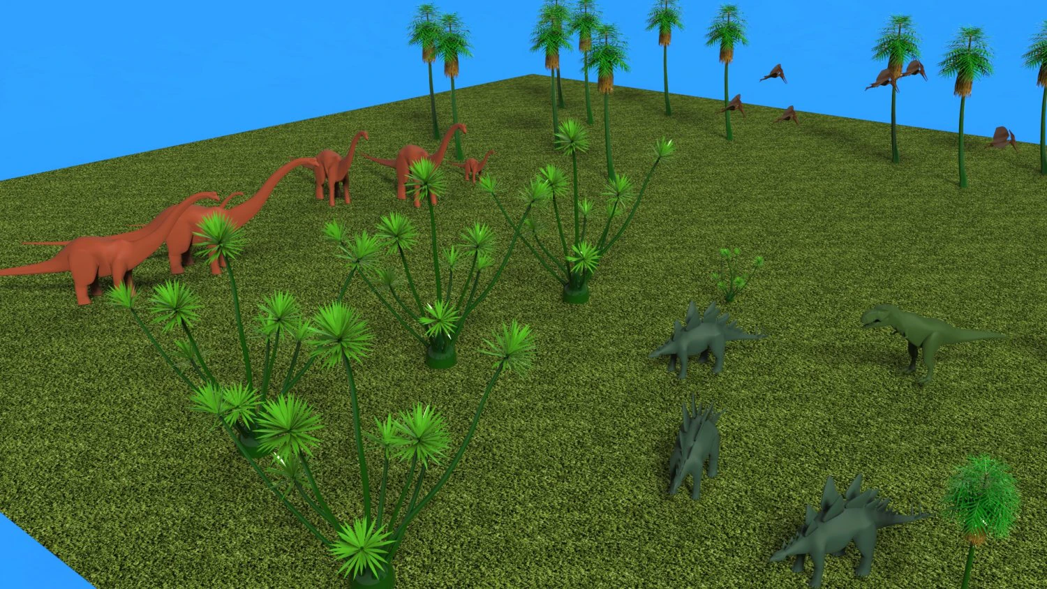 dino park 3D Model .c4d .max .obj .3ds .fbx .stl .blend 