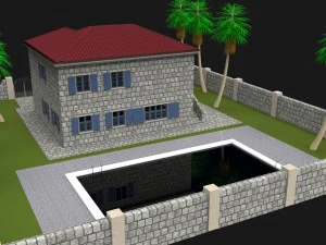 stone house 2 3D Model