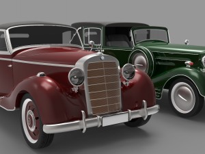 old cars Modelo 3D