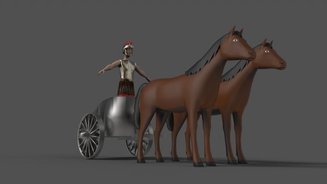 roman chariot Modelo 3D .c4d .max .obj .3ds .fbx .stl .blend 