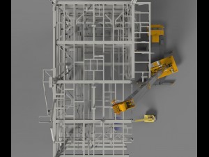erection of steel construction Model 3D
