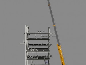 erection of steel construction Model 3D