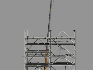 erection of steel construction Model 3D