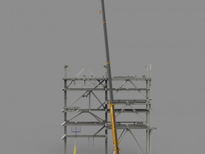 erection of steel construction Model 3D