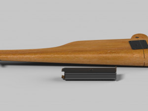 mauser model 712 machine with case 3D 模型