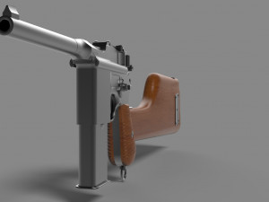 mauser model 712 machine with case 3D Model