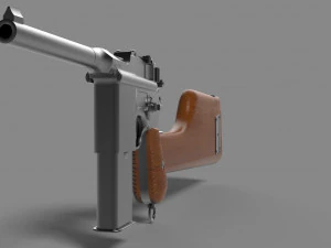 mauser model 712 machine with case 3D Model