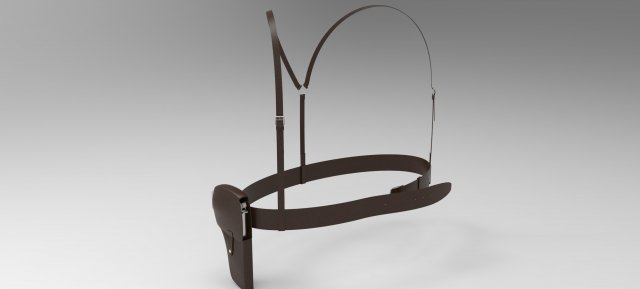 millitary belt with and holster Modelo 3D .c4d .max .obj .3ds .fbx .stl .blend 