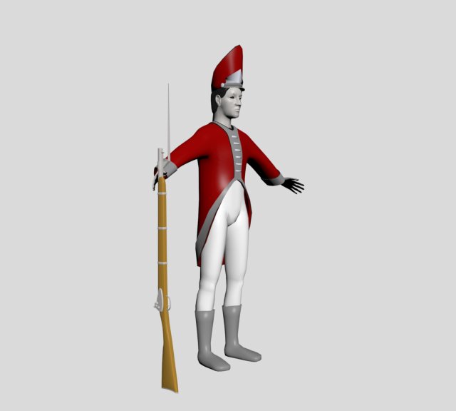 redcoat 3D Model .c4d .max .obj .3ds .fbx .stl .blend 