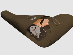 luger p08 wih holster 3D Модель