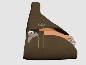 luger p08 wih holster 3D Модель