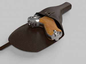 luger p08 wih holster 3D Модель