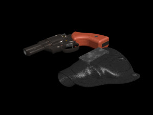 mauser k50 with holster 3D Model