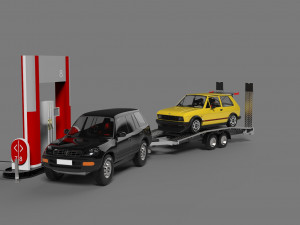 gas station 3D Модель