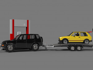 gas station 3D-Modell