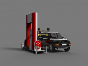 gas station 3D-Modell