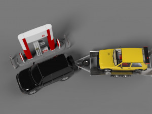 gas station 3D-Modell