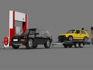 gas station 3D Model