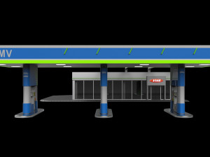 gas station Model 3D