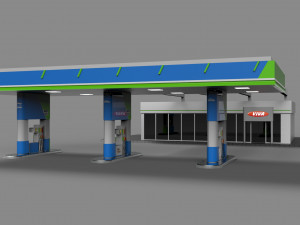 gas station 3D मॉडल