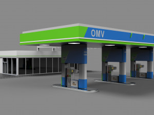 gas station 3D मॉडल