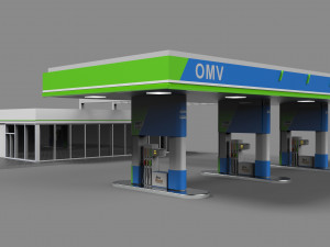 gas station 3D मॉडल