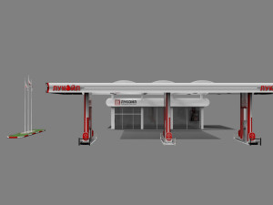 gas station 3D Модель