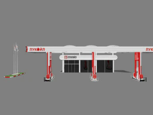 gas station 3D Model