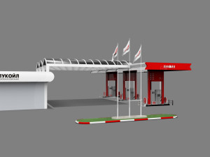gas station 3D Модель