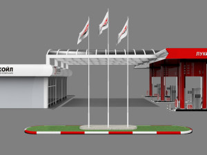 gas station 3D Модель