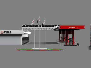 gas station 3D Модель