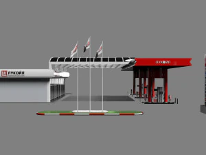 gas station 3D Model