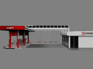 gas station 3D Модель