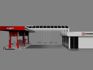gas station 3D Model
