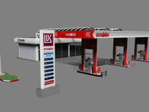 gas station 3D Model