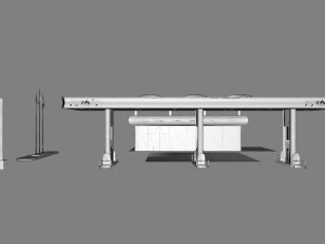 gas station 3D Модель