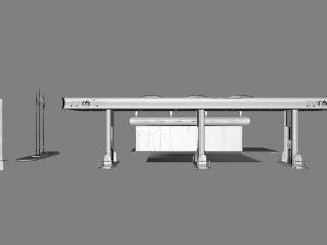 gas station 3D Model