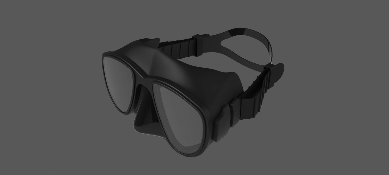diving mask 3D Model .c4d .max .obj .3ds .fbx .stl .blend