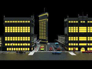 city block Model 3D